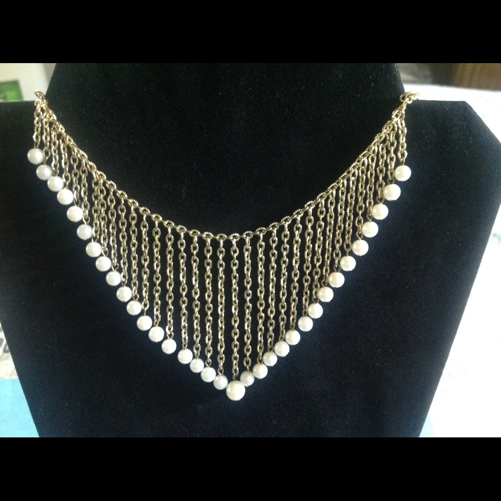Vintage Japanese bib style necklace