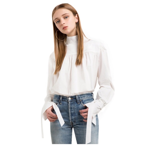 Tops - Tie Sleeve Smocked Top