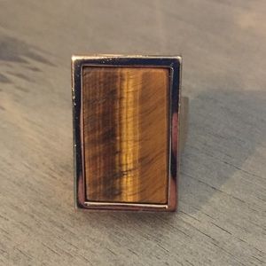 Ann Taylor Tiger Eye Statement Ring