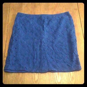 NWOT Cato Blue Lace Skirt
