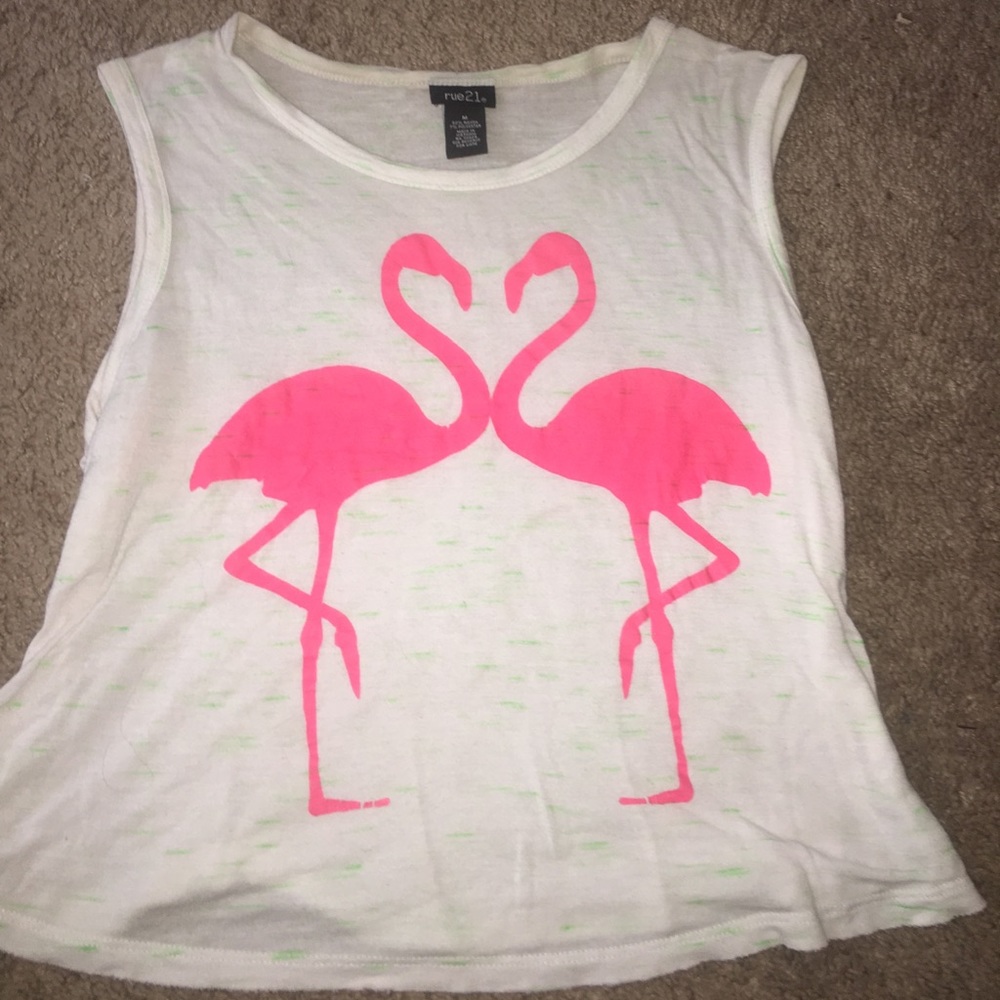 A pink flamingo tank top from rue21