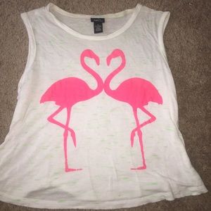 A pink flamingo tank top from rue21