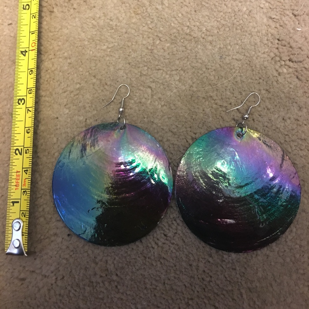 Multi color shell earrings