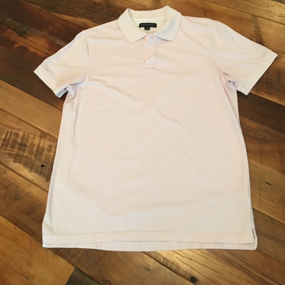 EUC light pink Banana Republic men's polo medium