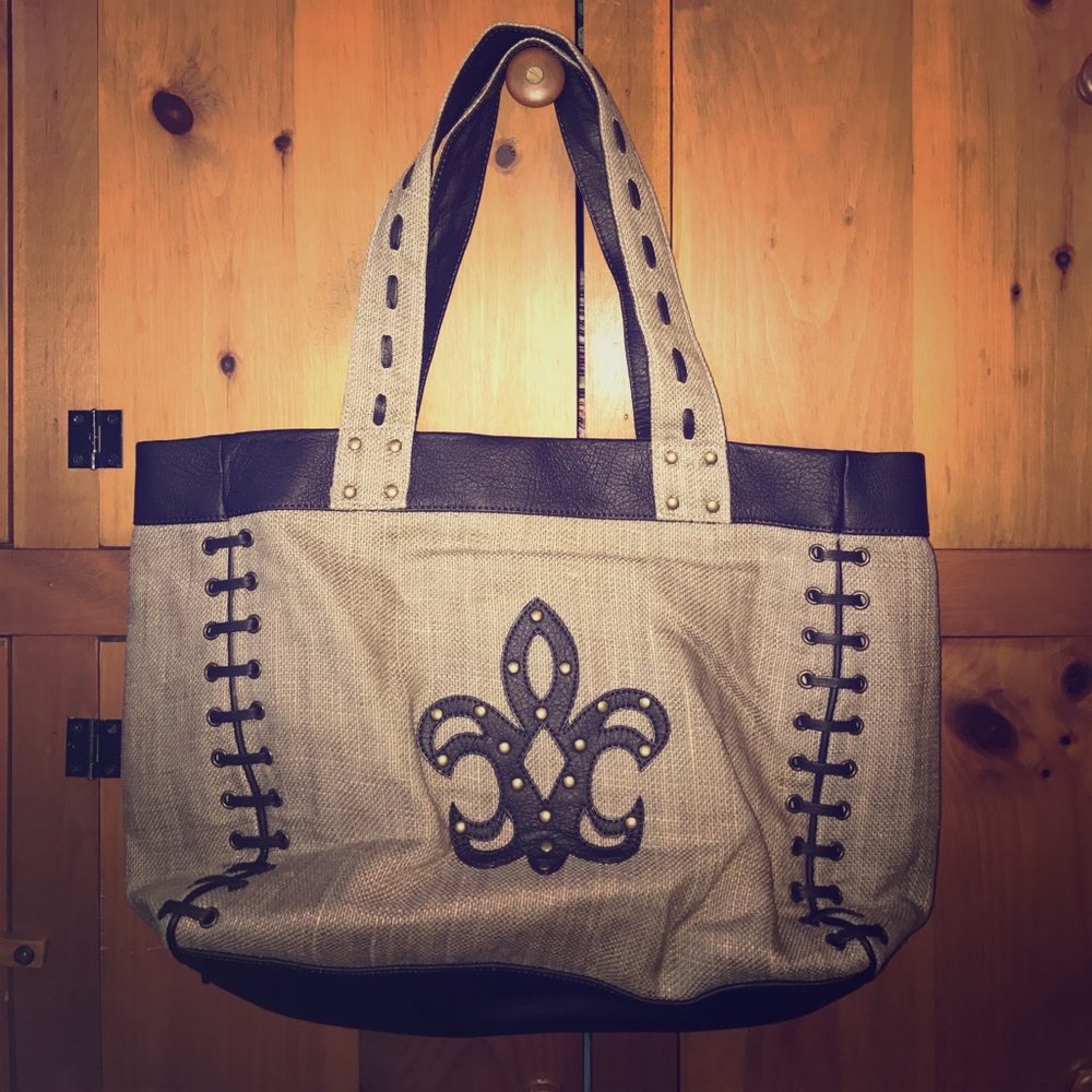 Steve Madden Fleur De Li Leather Tote