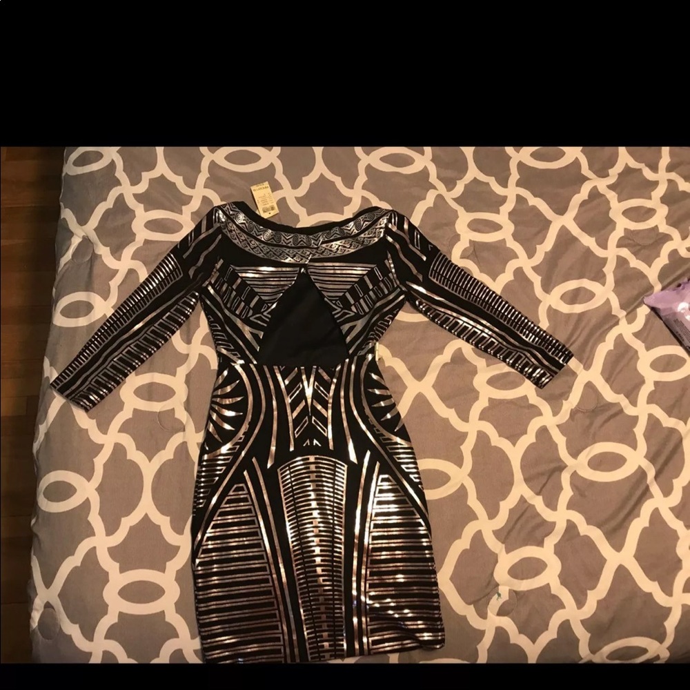 Black & Silver Tribal Dress