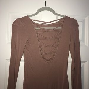 Mauve Lace Back Bodysuit (F21)
