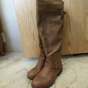 Wide Calf Chestnut Tall Boots 9.5 M US