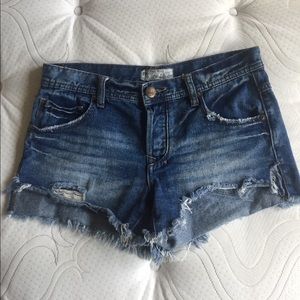 Free People Jean Cutoff Shorts