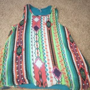 Colorful Tribal print tank top