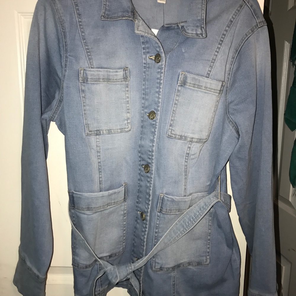 NWT denim peacoat