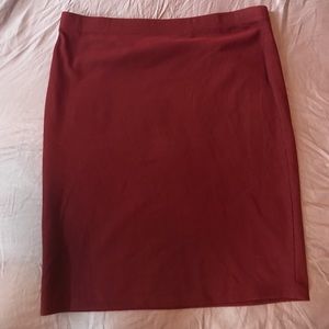 3X Forever 21 Plus Burgundy Skirt