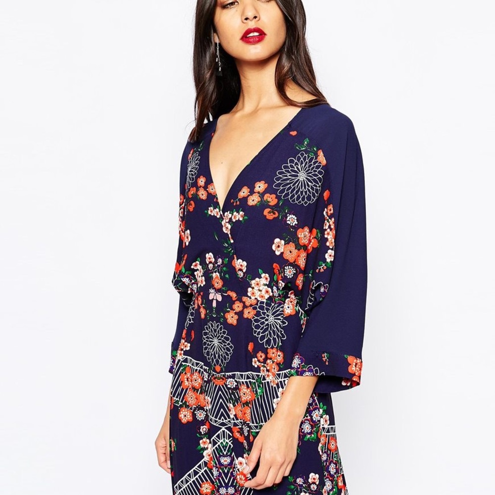 Liquorish Chiffon Kimono Dress