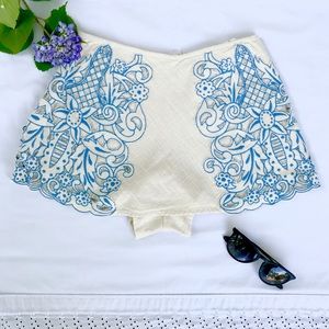 Urban Outfitters Cutwork Lace Embroidery Skort