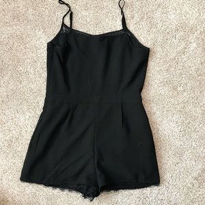 Black lace romper