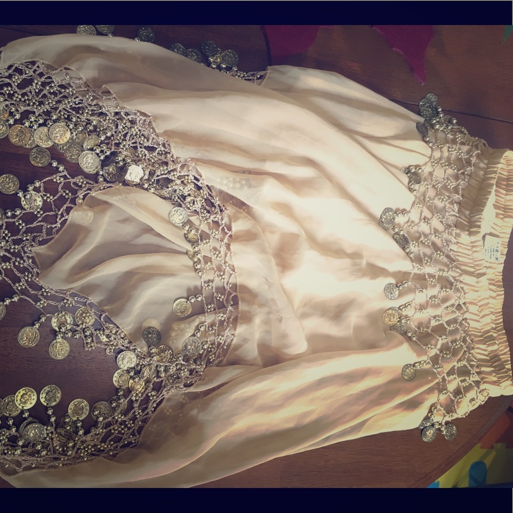 Beige Belly Dancing Skirt