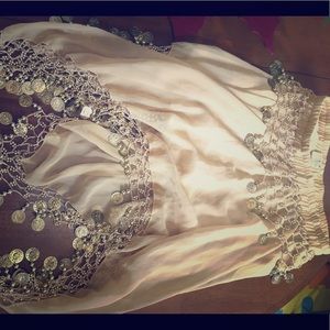 Beige Belly Dancing Skirt
