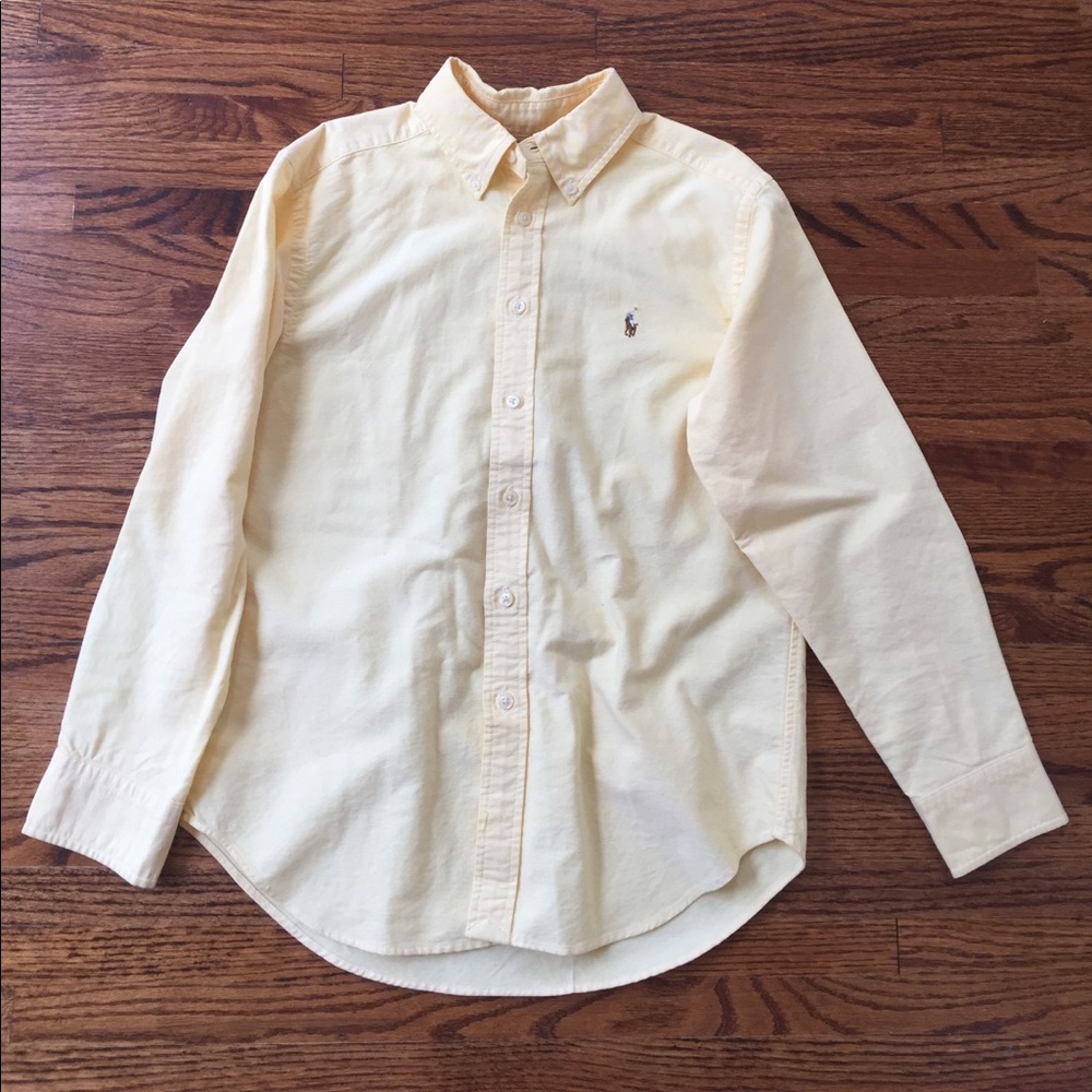 Ralph Lauren Boys Yellow Long Sleeve Polo