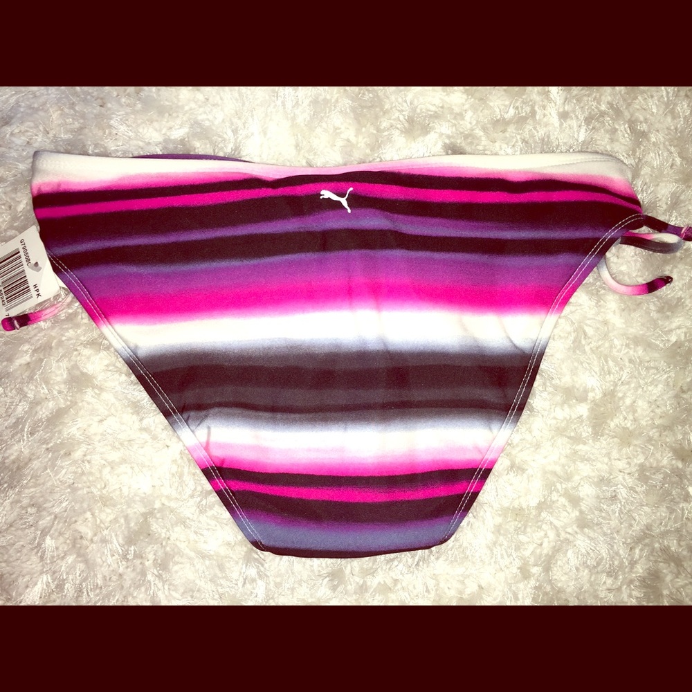 Puma stripe bikini bottom