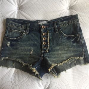 Free People Jean Cutoff Shorts