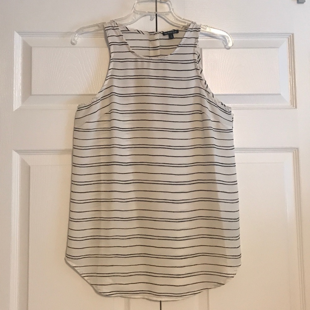 White with black stripes blouse