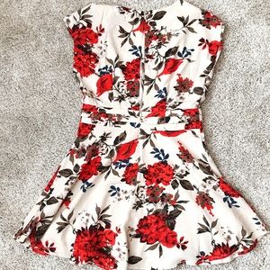Floral backless dress