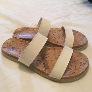 Espadrille slide on sandals