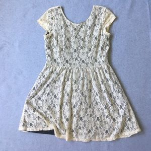 Off white lace mini dress