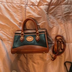 Dooney and bourke navy leather bag