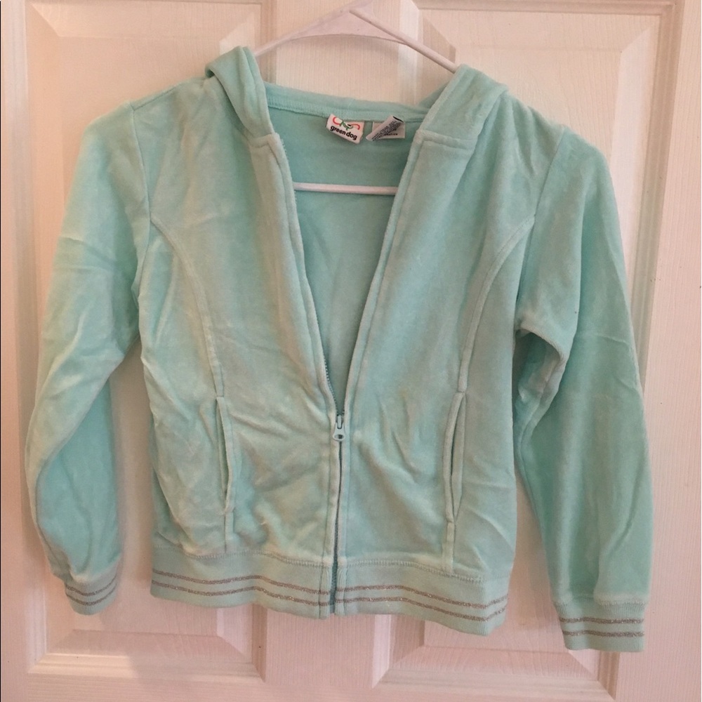 Girls velvet sweat jacket