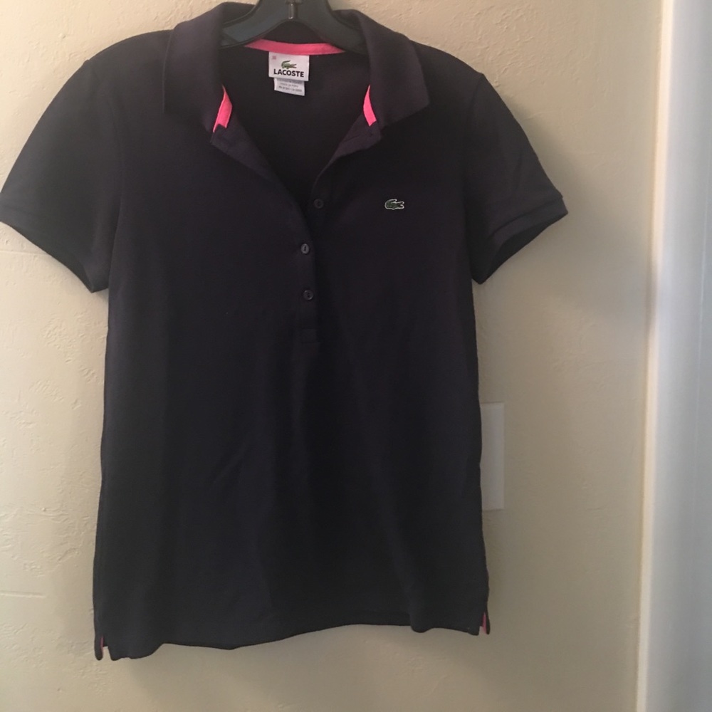 Navy Lacoste polo size 38