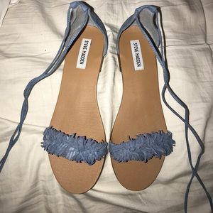 Wrap around blue Steve Madden sandals!