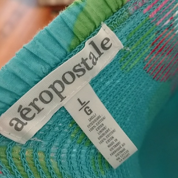 SOLD...Aropostle blue flower dress - Picture 3 of 3