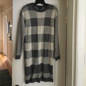 Long sleeve plaid dress