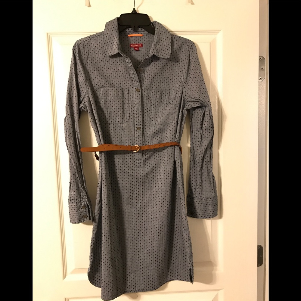 Merona belted shirt dress