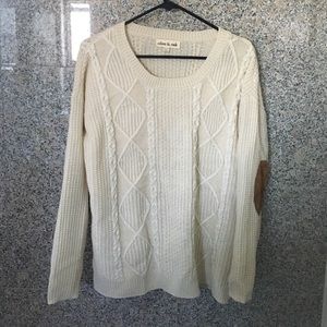 Urban Outfitters Olive & Oak Elbow Patch Sweater