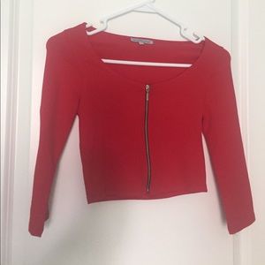 Charlotte Russe red crop top