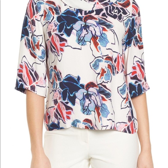 Halogen large woven cowl neck top - Picture 4 of 5