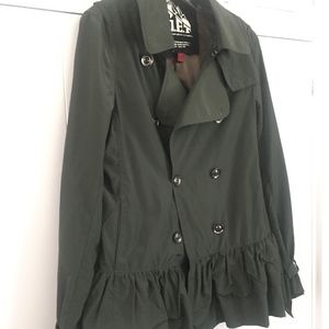 NWOT Olive Green Military Rain Jacket