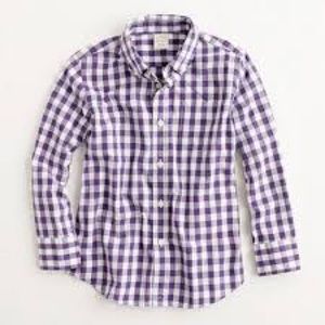 JCREW Slim Fit Purple Plaid Shirt