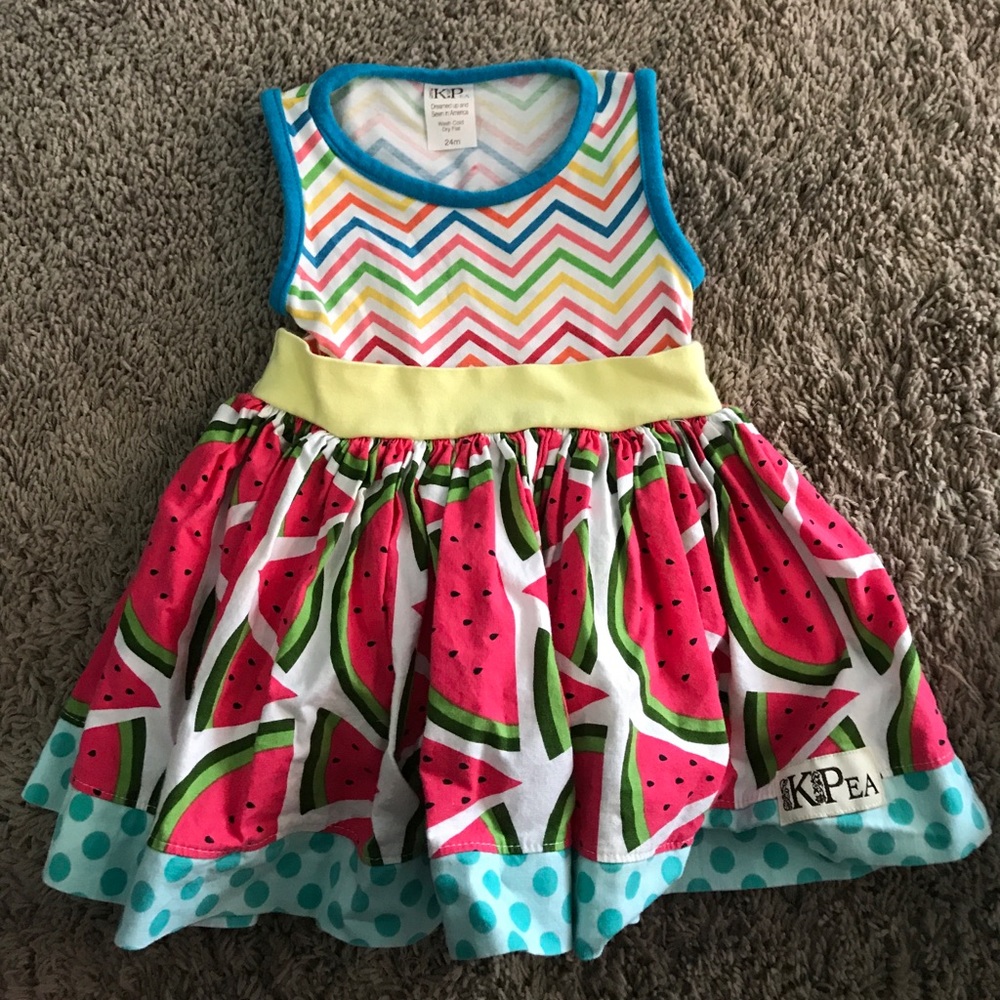 24 months K Pea watermelon chevron dress