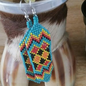 Aztec Patterned Earrings