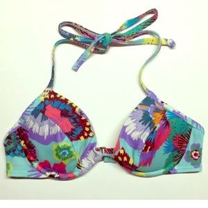 Victoria's Secret Floral Tropical Bikini Top 36A