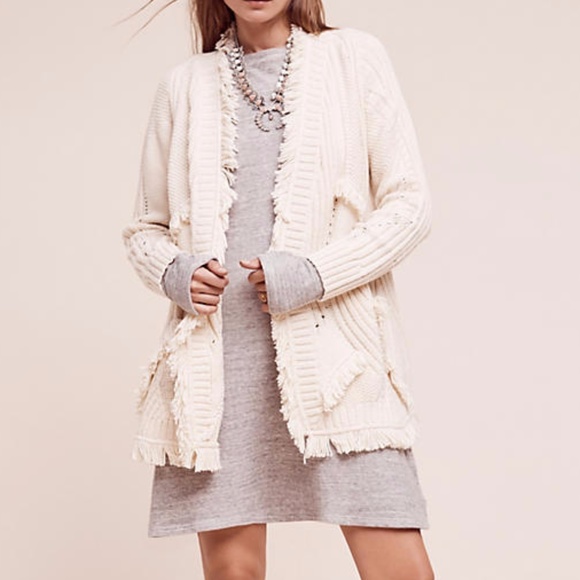 Anthropologie Sweaters - 💕LAST CHANCE💕Rosie Neira Ivory Rima Cardigan