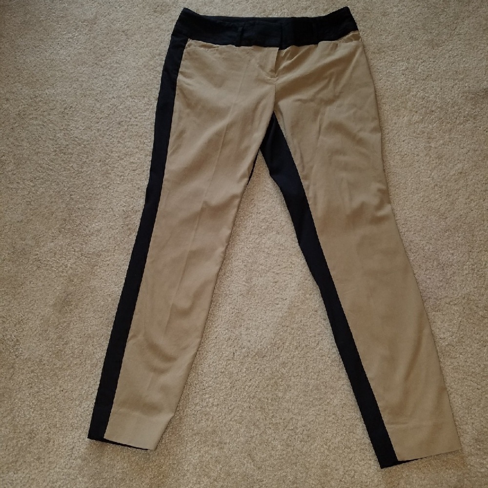 The Limited Stretch Khaki/Black two-toned pants