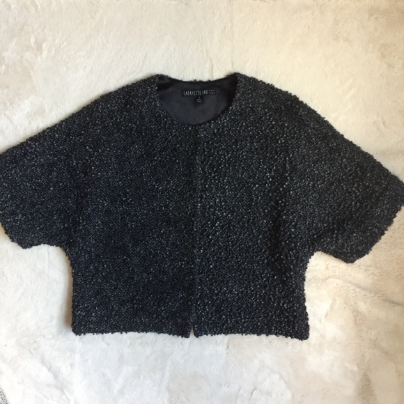 ❌SOLD❌ Lafayette 148 Boucle Gray Jacket Topper - Picture 2 of 7