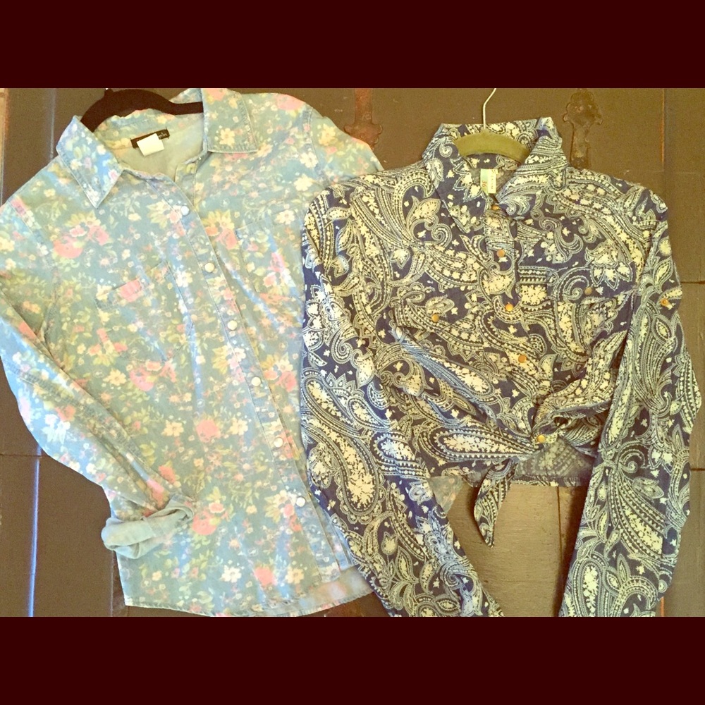 Women's Denim Style Floral & Paisley Button Downs