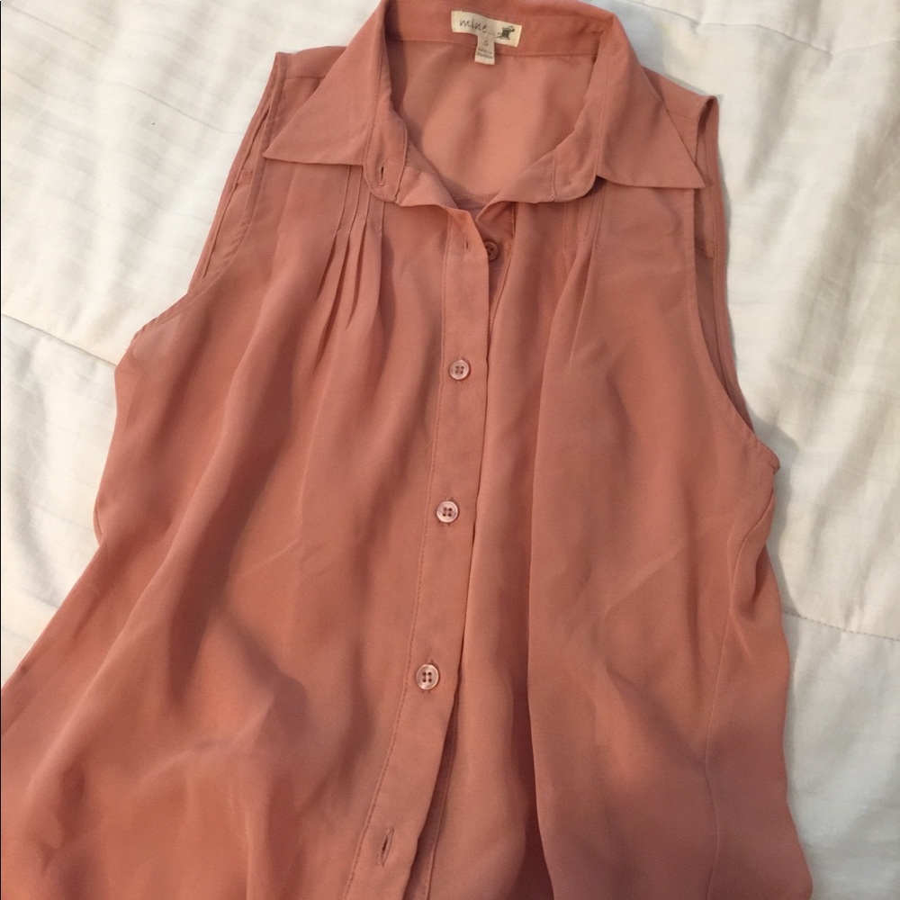 Pink cream tank blouse!
