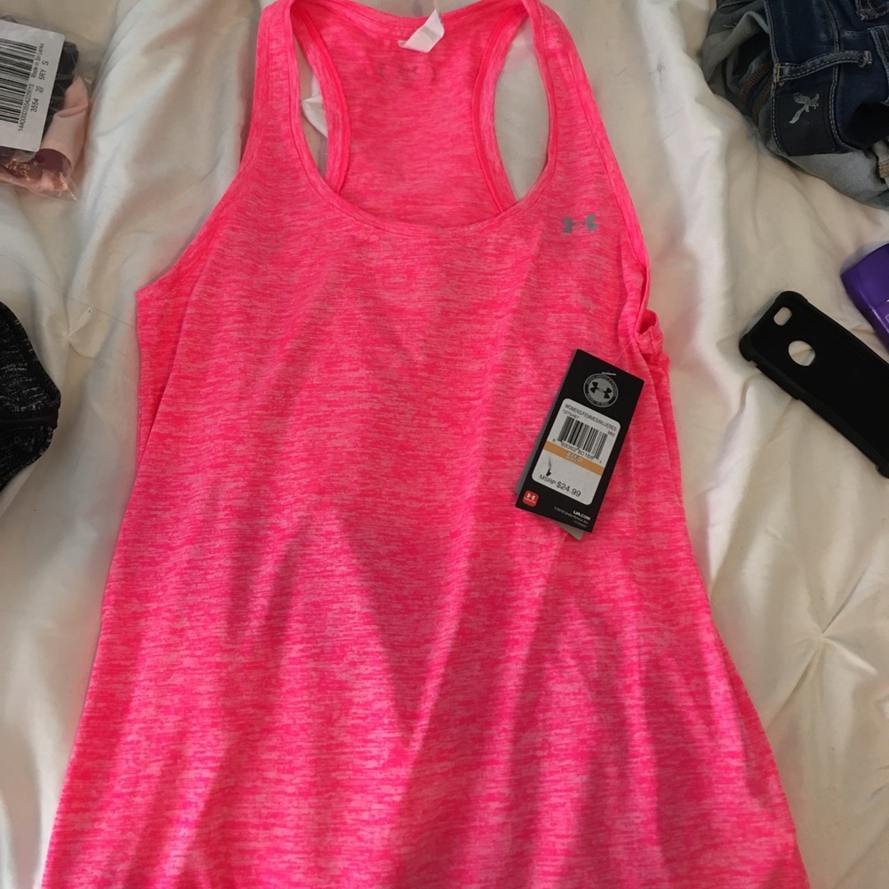Pink under armor tank top