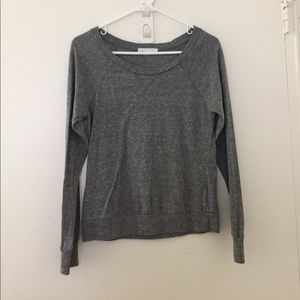 Gray Long Sleeve Top